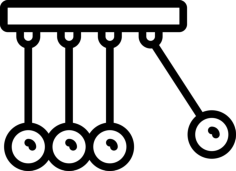 Newton Cradle Line Tracing Svg Vector, Free Vectors File